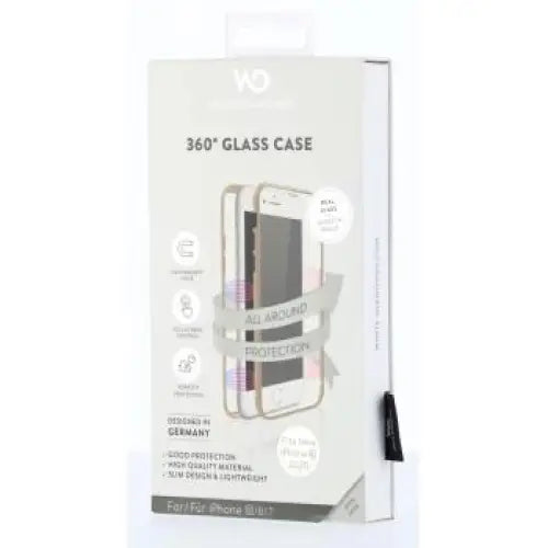 Back HAMA White Diamonds 360° glass for Apple iPhone 7/8/SE 2020 Golden - Калъфи за телефони<<<Мобилни телефони и
