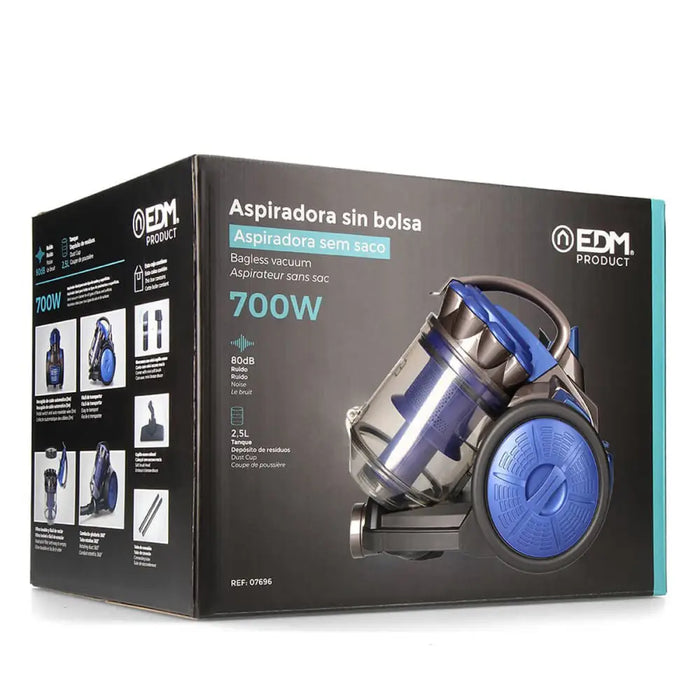 Bagless Vacuum Cleaner EDM 07696 Blue 700 W - Почистване Прахосмукачки И Гладене<<<Дом Градина<<<BigBuy&&&Прахосмукачки