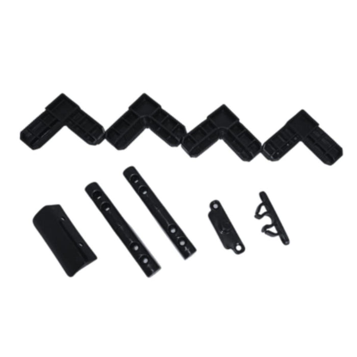 8-PIECE MOSQUITO NET SET BLACK