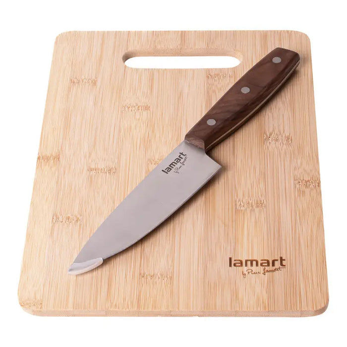 BAMBOO CUTTING BOARD + KNIFE LAMART LT2059 - Дъски ножове и белачки<<<Домашни потреби<<<Кухня<<<Praktiker