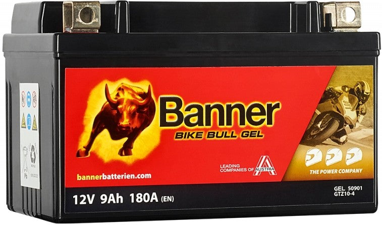 BANNER BIKE BULL GEL GTZ10-4 9AH 180A L+