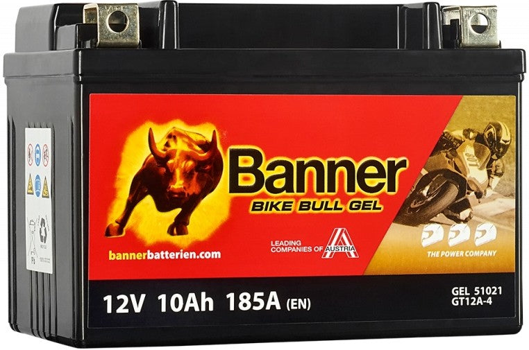 BANNER BIKE BULL GEL GT12A-4 10AH 185A L+