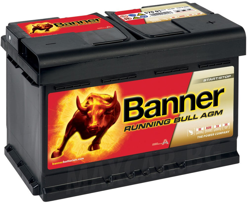 BANNER RUNNING BULL AGM 70AH 760A R+