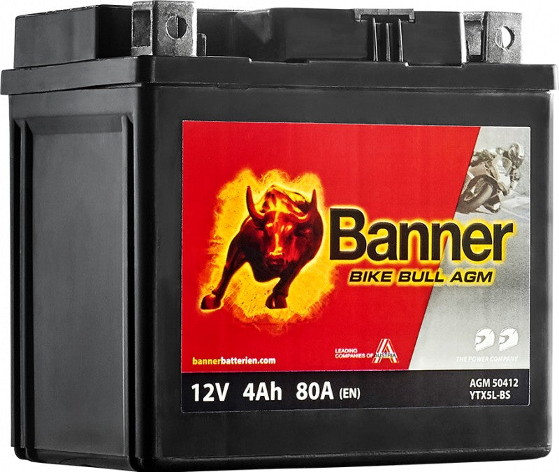 BANNER BIKE BULL AGM YTX5L-BS 4AH 80A R+