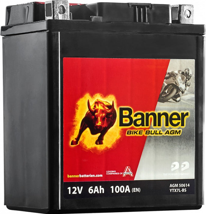BANNER BIKE BULL AGM YTX7L-BS 6AH 100A R+