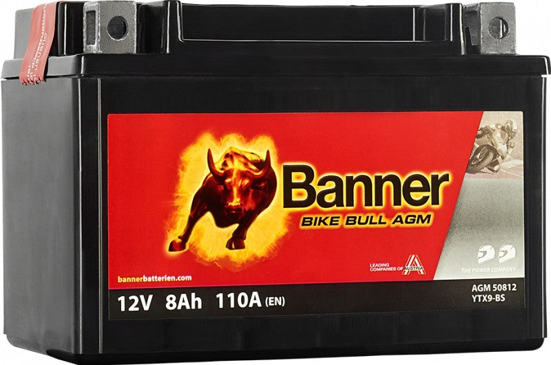 BANNER BIKE BULL AGM YTX9-BS 8AH 120A L+