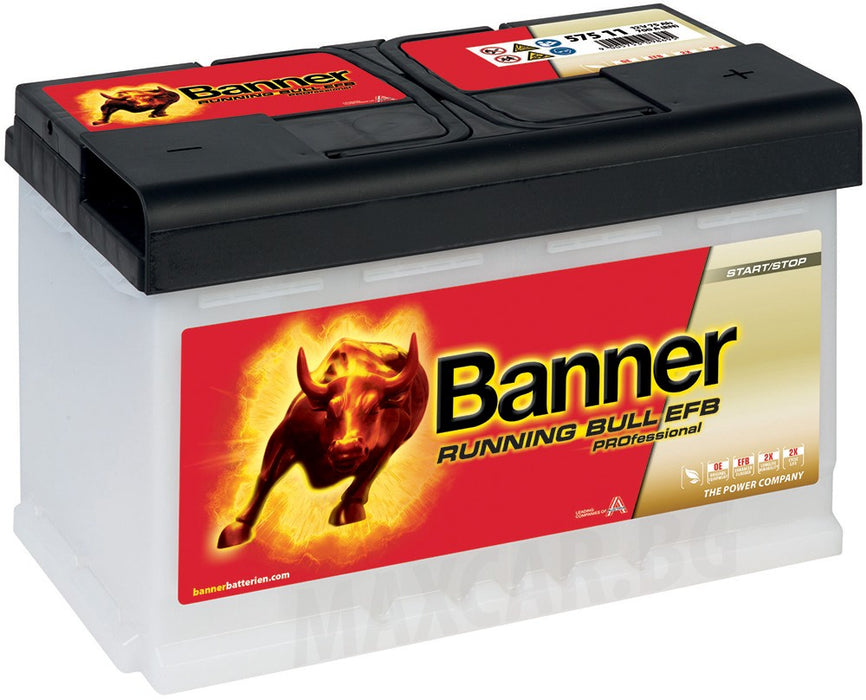 BANNER RUNNING BULL EFB PROFESSIONAL 75AH 700A R+