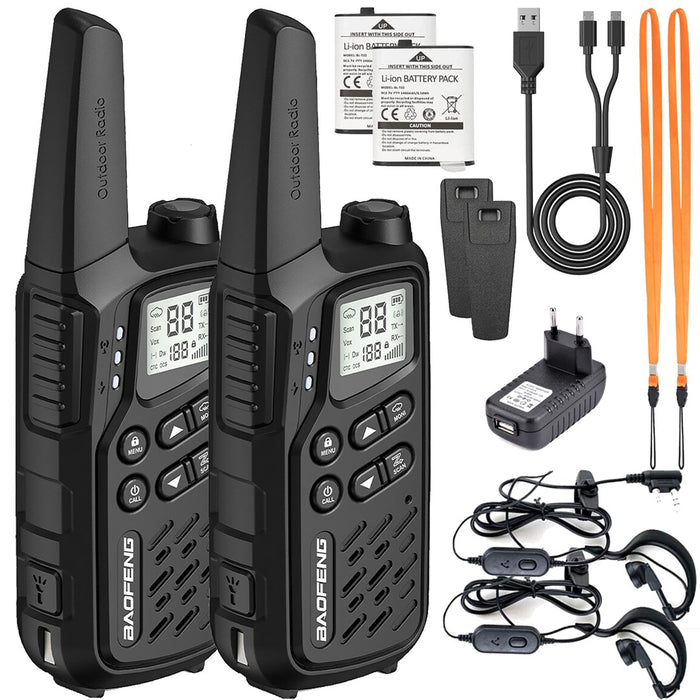 Walkie-Talkie Baofeng BF-T25E Black, 2 pieces