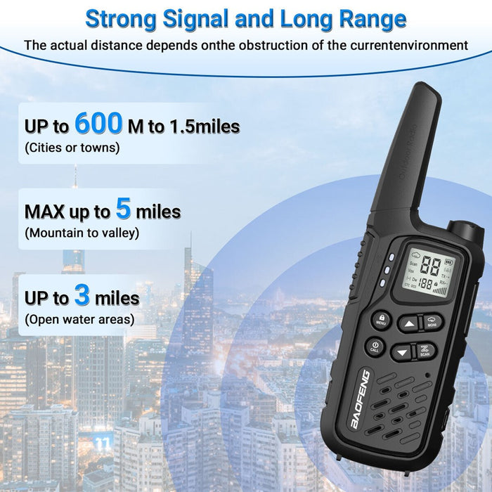Walkie-Talkie Baofeng BF-T25E Black, 2 pieces