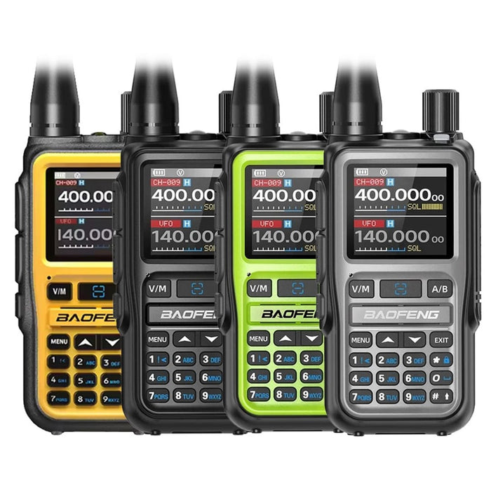 Baofeng UV-5R EU MINI USB-C Bluetooth VHF UHF Aviation Band Green Walkie-Talkie