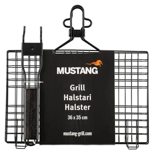 BARBECUE GRILL 36X35CM WITH MOBILE HANDLE MUSTANG Black Line - Оборудване барбекю<<<Барбекю<<<Градина<<<Praktiker