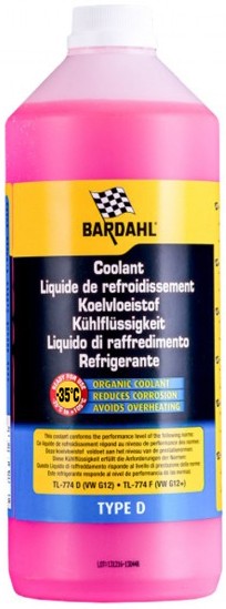 BARDAHL Антифриз готов за употреба -25°С Type D червен 1L