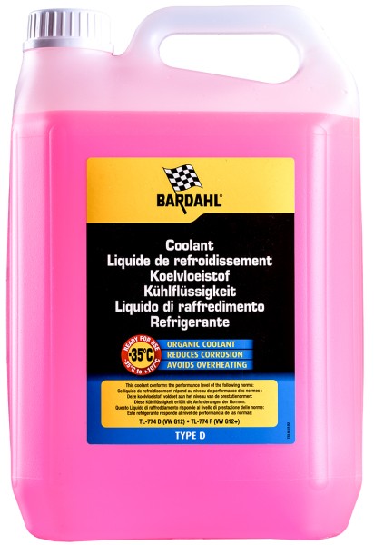BARDAHL Антифриз готов за употреба -35°С Type D червен 5L