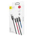 Baseus 3in1 Cable USB-C / Lightning / Micro 3,5A 0,3m (Black) - Combo Cables<<<USB cables<<<GSM