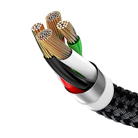 Baseus 3in1 Cable USB-C / Lightning / Micro 3,5A 0,3m (Black) - Combo Cables<<<USB cables<<<GSM