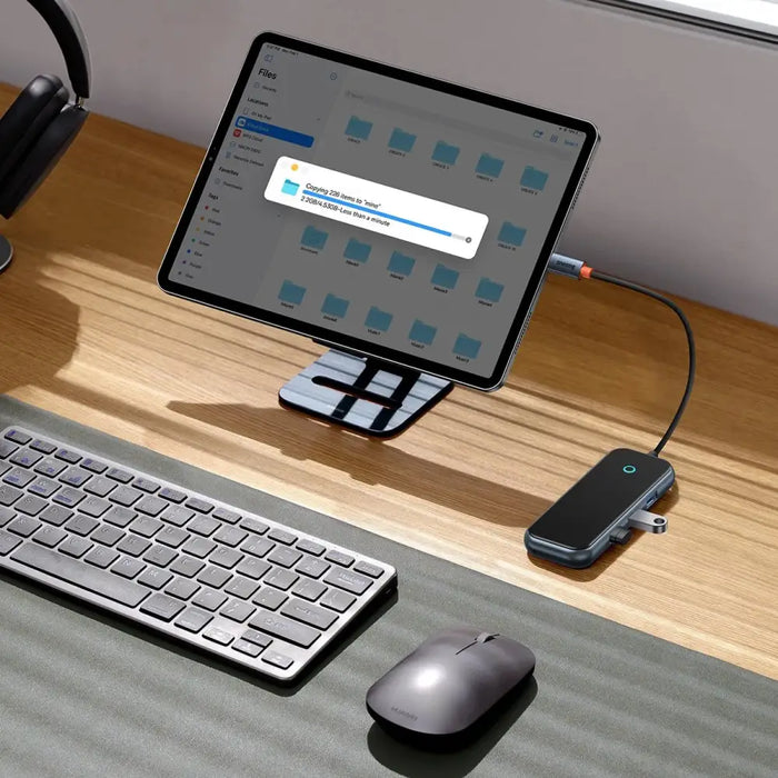 Baseus AcmeJoy HUB 4-port (USB-C to 1x USB-C PD&Data/3x USB3.0) dark gray (WKJZ010013) - USB hubs<<<HurtelXML