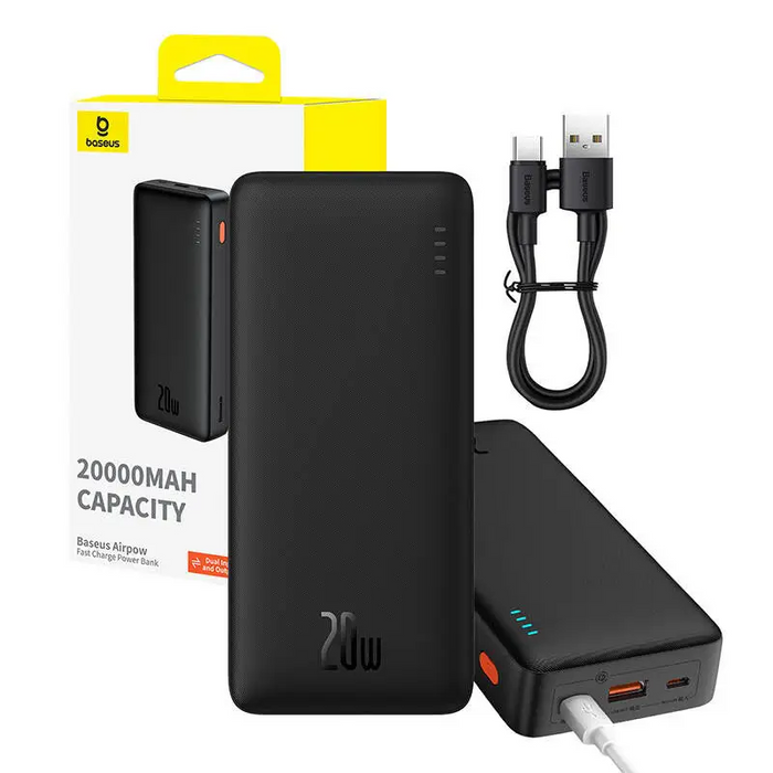 Baseus Airpow 20000mAh 20W powerbank (black) - Powerbanks<<<GSM