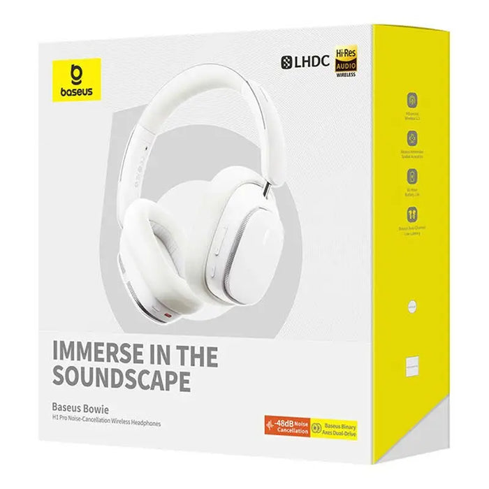 Baseus Bowie H1 Wireless Headphones Bluetooth 5.2 (white) - Bluetooth headsetsAKG-SBL<<<GSM