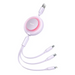Baseus Bright Mirror 2 3-in-1 USB 3-in-1 cable for micro USB / USB-C / Lightning 3.5A 1.1m (Purple) - Combo