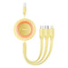 Baseus Bright Mirror 2 USB 3-in-1 cable for micro USB / USB-C / Lightning 3.5A 1.1m (Yellow) - Combo Cables<<<USB
