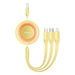 Baseus Bright Mirror 2 USB 3-in-1 cable for micro USB / USB-C / Lightning 3.5A 1.1m (Yellow) - Combo Cables<<<USB