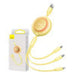 Baseus Bright Mirror 2 USB 3-in-1 cable for micro USB / USB-C / Lightning 3.5A 1.1m (Yellow) - Combo Cables<<<USB