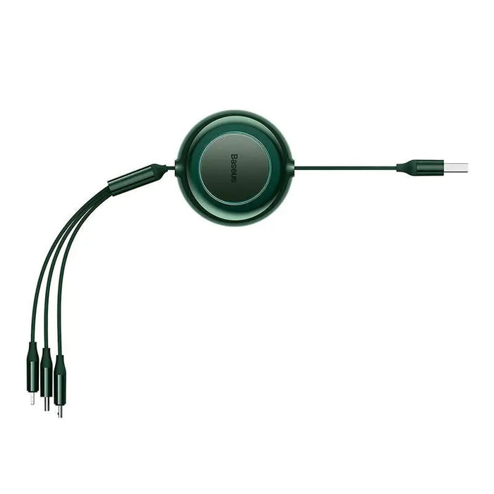 Baseus Bright Mirror 2 USB 3-in-1 cable for micro USB / USB-C / Lightning 3.5A 1.1m (Green) - Combo Cables<<<USB