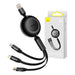 Baseus Bright Mirror 3 USB 3-in-1 cable for micro USB / USB-C / Lightning 66W / 2A 1.1m (Black) - Combo Cables<<<USB