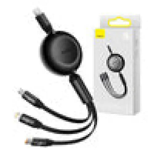 Baseus Bright Mirror 4 USB-C 3-in-1 cable for micro USB / USB-C / Lightning 100W / 3.5A 1.1m (Black) - Combo