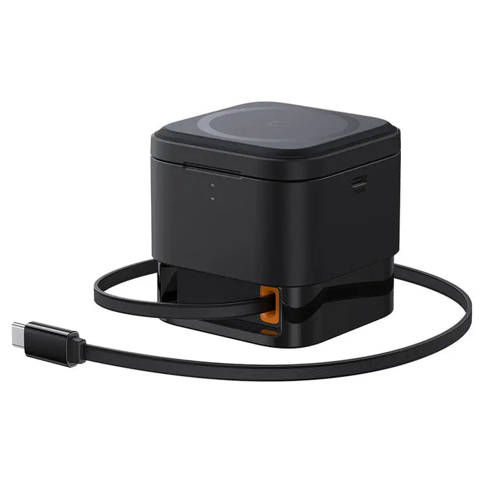 Baseus BS-W531 MagSafe / Qi USB-C 20W 2-in-1 Wireless Charger - Black - Cell phone USB charger<<<HurtelXML