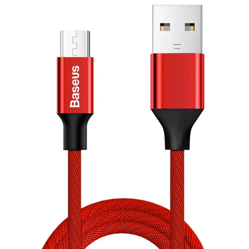 BASEUS Cable USB/Micro USB 1.5m Red - Кабели<<<Кабели и адаптери<<<Аксесоари<<<MediaTrade