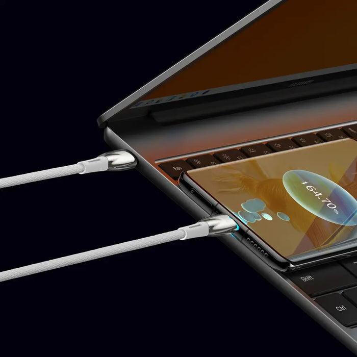 Baseus CADH000802 USB-C - USB-C PD cable 100W 5A 480Mb/s 2m - white - Cell phone cables<<<HurtelXML