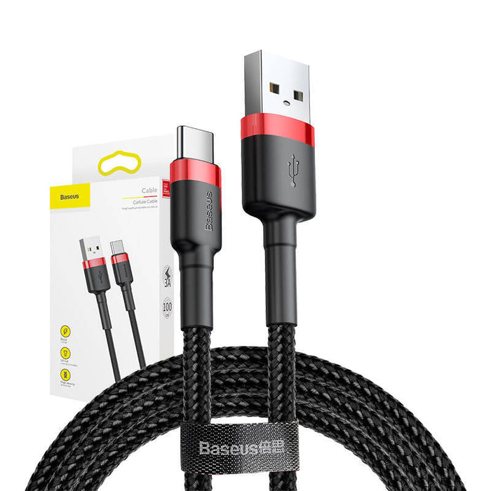 Baseus Cafule cable USB-C 3A 1m (Red + Black) - USB to USB-C<<<USB cables<<<GSM Accessories<<<InnproXML&&&Cell phone
