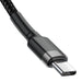 Baseus Cafule Cable USB-C PD 2.0 QC 3.0 60W 1m (Black + Gray) - USB-C to USB-C<<<USB cables<<<GSM