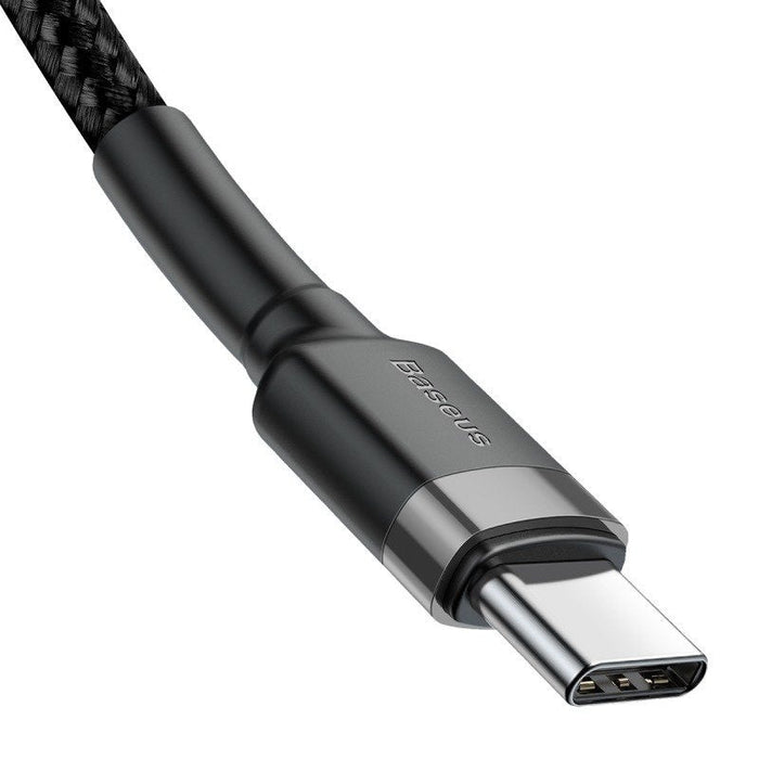 Baseus Cafule Cable USB-C PD 2.0 QC 3.0 60W 1m (Black + Gray) - USB-C to USB-C<<<USB cables<<<GSM