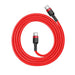 Baseus Cafule Cable USB-C PD 2.0 QC 3.0 60W 1m (Red) - USB-C to USB-C<<<USB cables<<<GSM Accessories<<<InnproXML&&&Cell