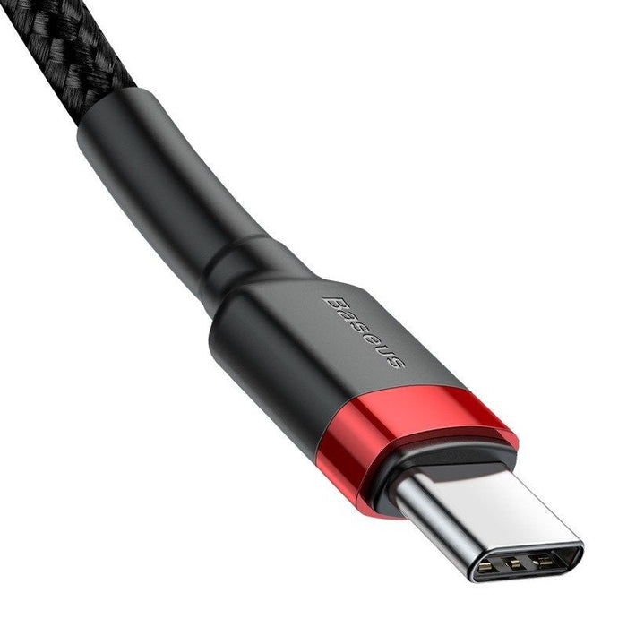 Baseus Cafule Cable USB-C PD 2.0 QC 3.0 60W 2m (Black + Red) - USB-C to USB-C<<<USB cables<<<GSM