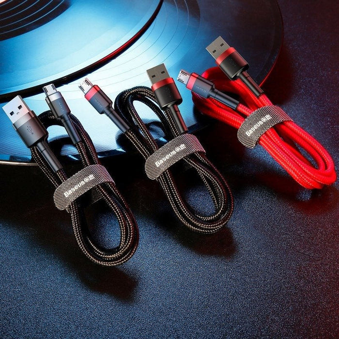 Baseus Cafule Cable USB For Micro 2A 3m Gray + Black - USB to Micro USB<<<USB cables<<<GSM