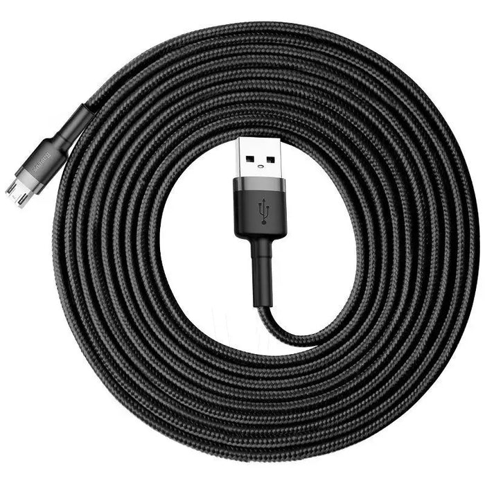 Baseus Cafule Cable USB For Micro 2A 3m Gray + Black - USB to Micro USB<<<USB cables<<<GSM