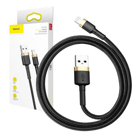 Baseus Cafule Cable USB Lightning 1.5 A 2m (Gold + Black) - USB to Lightning<<<USB cables<<<GSM