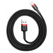 Baseus Cafule Cable USB Lightning 2A 3m (Black + Red) - USB to Lightning<<<USB cables<<<GSM