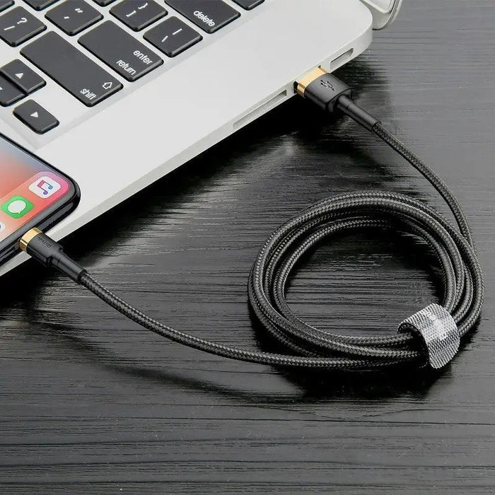 Baseus Cafule Cable USB Lightning 2A 3m (Gold + Black) - USB to Lightning<<<USB cables<<<GSM