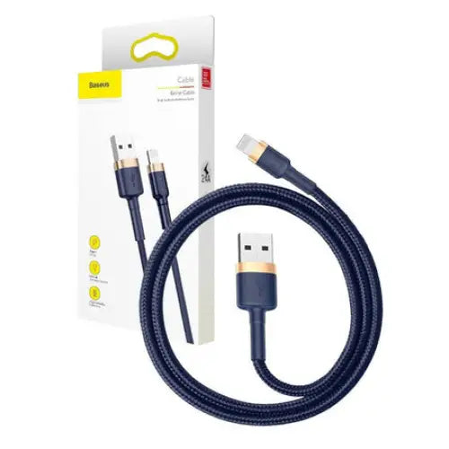 Baseus Cafule Lightning cable 2.4A 1m (Gold + Dark blue) - USB to Lightning<<<USB cables<<<GSM