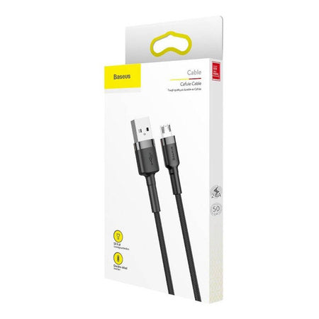 Baseus Cafule Micro USB cable 1.5A 2m (Gray + Black) - USB to Micro USB<<<USB cables<<<GSM