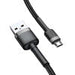 Baseus Cafule Micro USB cable 2.4A 0,5m (gray + black) - USB to Micro USB<<<USB cables<<<GSM