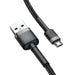 Baseus Cafule Micro USB cable 2.4A 0,5m (gray + black) - USB to Micro USB<<<USB cables<<<GSM