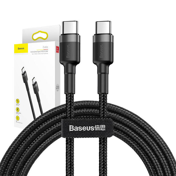 Baseus Cafule PD2.0 60W flash charging USB For Type-C cable (20V 3A) 2m Gray + Black - USB-C to USB-C<<<USB