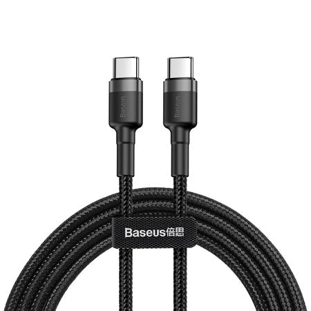 Baseus Cafule PD2.0 60W flash charging USB For Type-C cable (20V 3A) 2m Gray + Black - USB-C to USB-C<<<USB