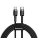 Baseus Cafule PD2.0 60W flash charging USB For Type-C cable (20V 3A) 2m Gray + Black - USB-C to USB-C<<<USB