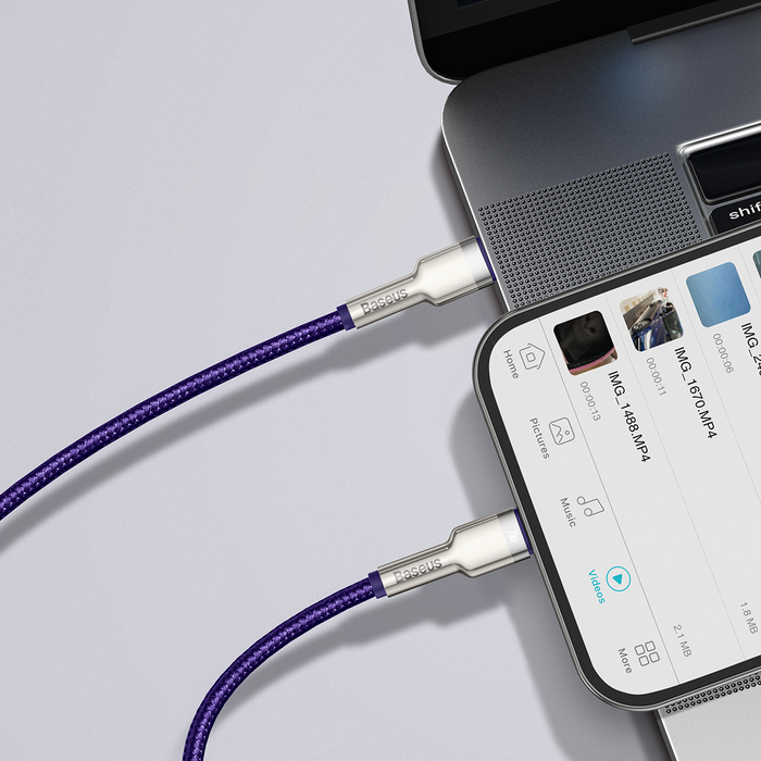 Baseus Cafule Series USB-C cable for Lightning 20W 2m (purple) - USB-C to Lightning<<<USB cables<<<GSM